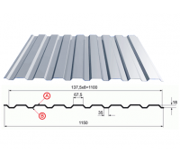 Профнастил оцинкованный С-20 1100x3000