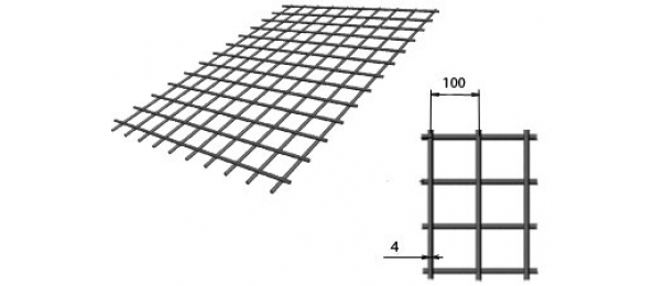 Сетка сварная (дорожная) 100х100х4мм 1,5х2м купить с доставкой в Дединово