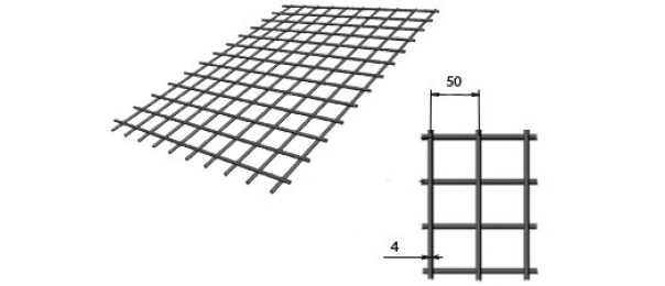 Сетка сварная (дорожная) 50х50х4мм 1х2м купить с доставкой в Дединово